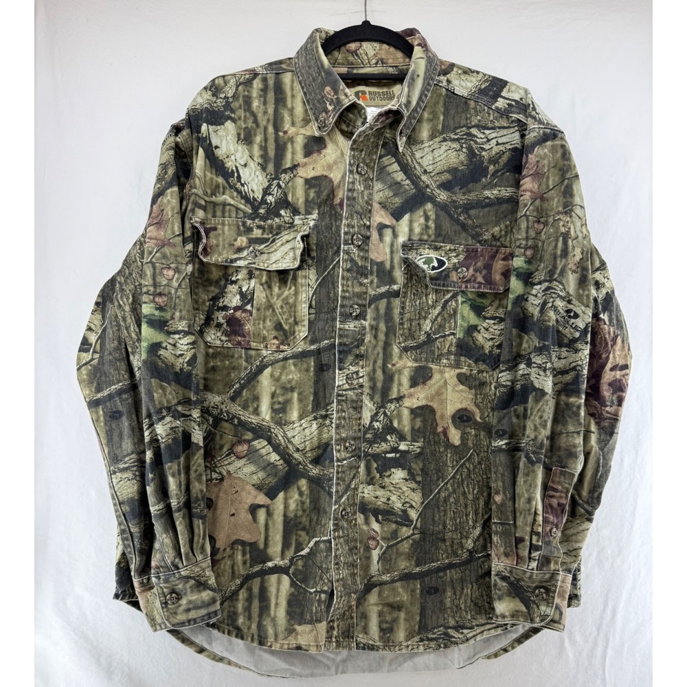 Russell Outdoors Explorer Camo Shirt Mens Large‎ Mossy Oak Break-Up Infinity L